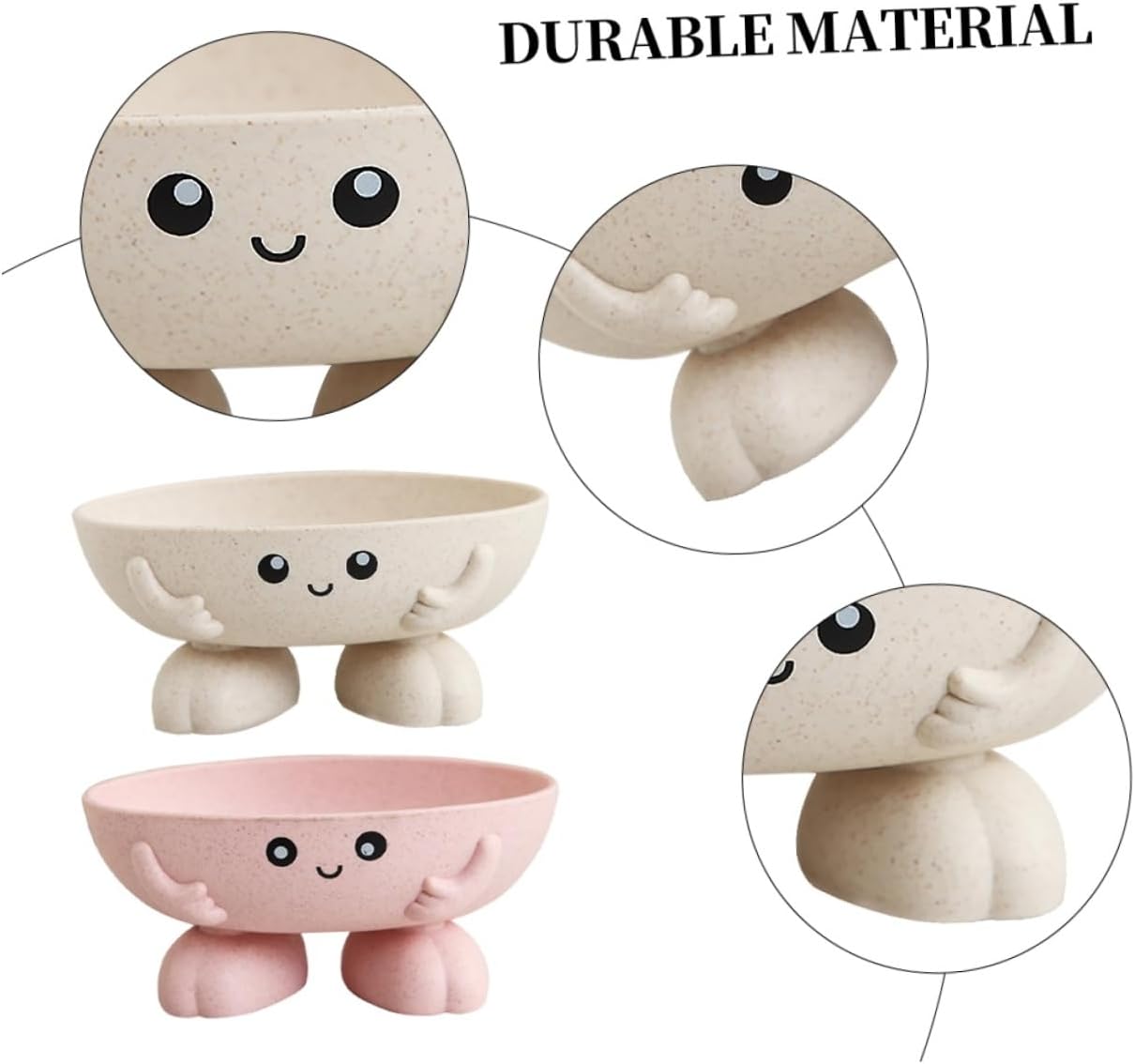 adesnwt x2 Adorable 2-Piece Cartoon Soap Dish