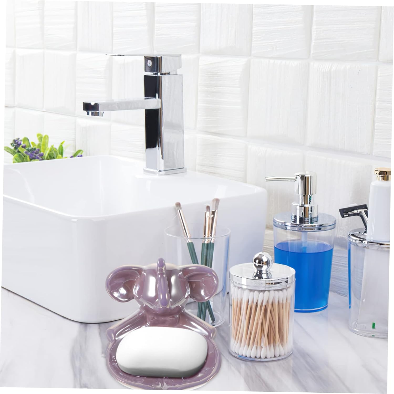 HoliBANNA - Stylish Ceramic Elephant Soap Holder for Boys and Girls