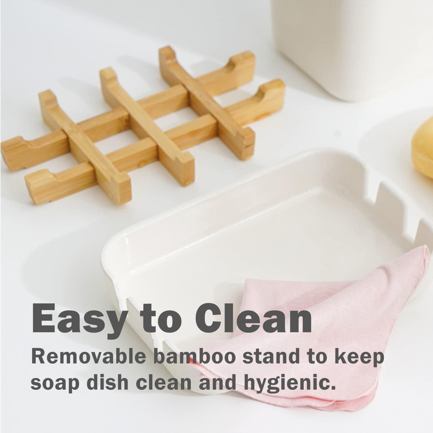 Bamboo Wood Soap Dish Holder