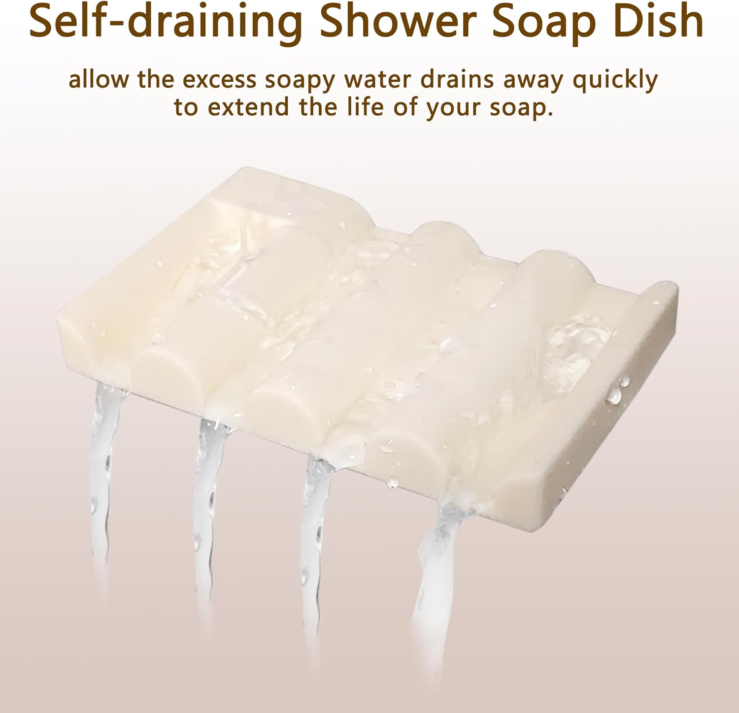 Neutral Color Silicone Soap Dish Non-Slip Durable