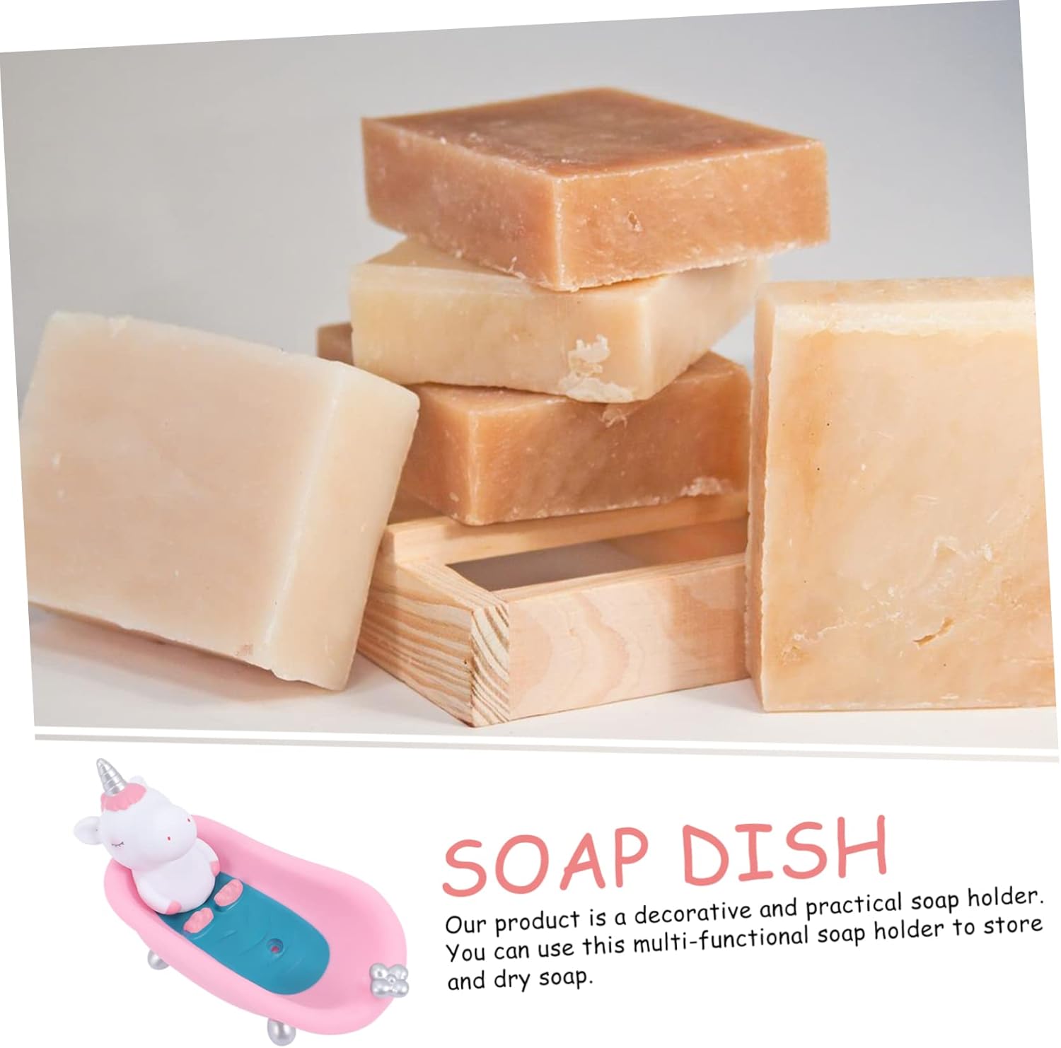 Unicorn Soap Dish for Bathroom and Shower
