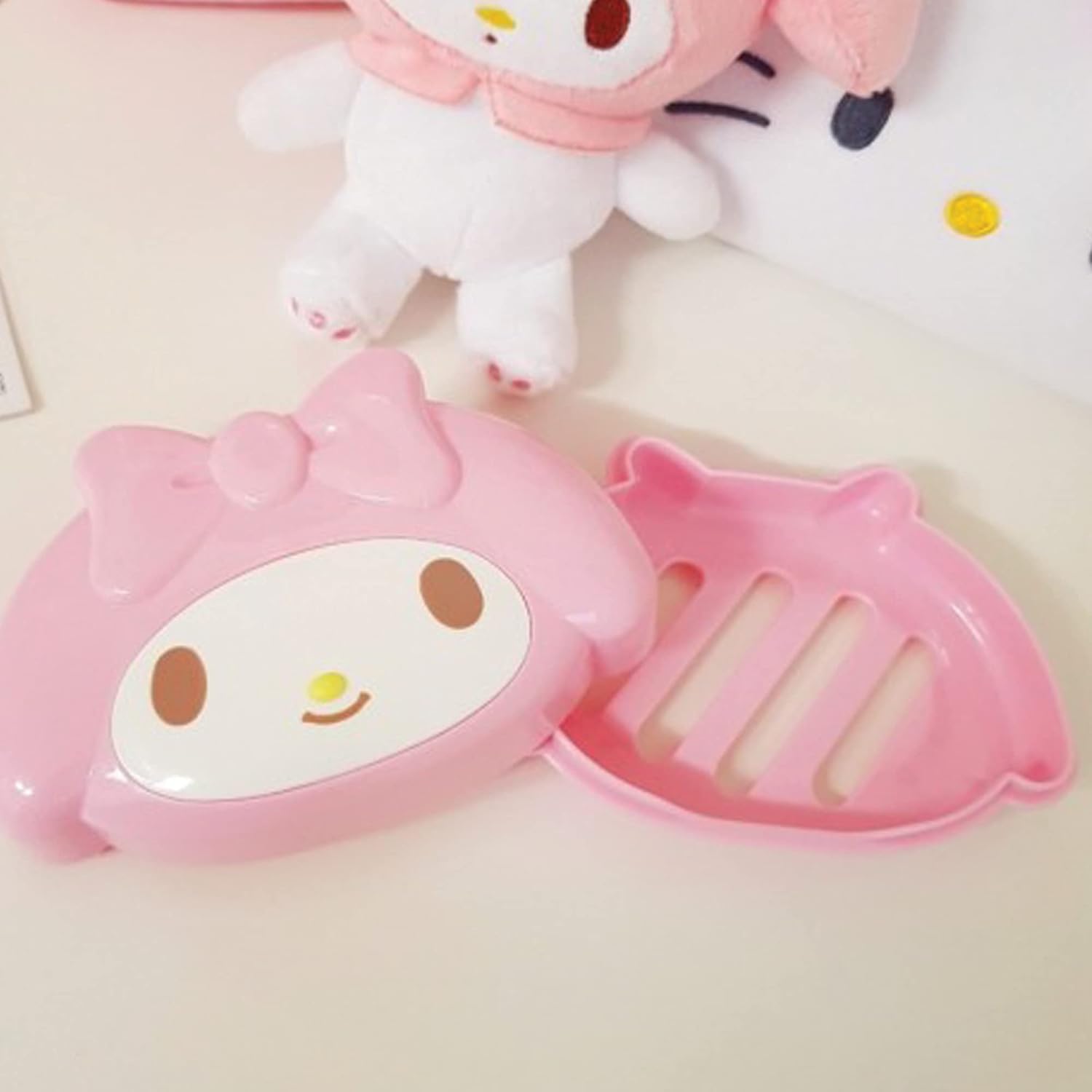 My Melody Design Cute Pink Travel Soap Case