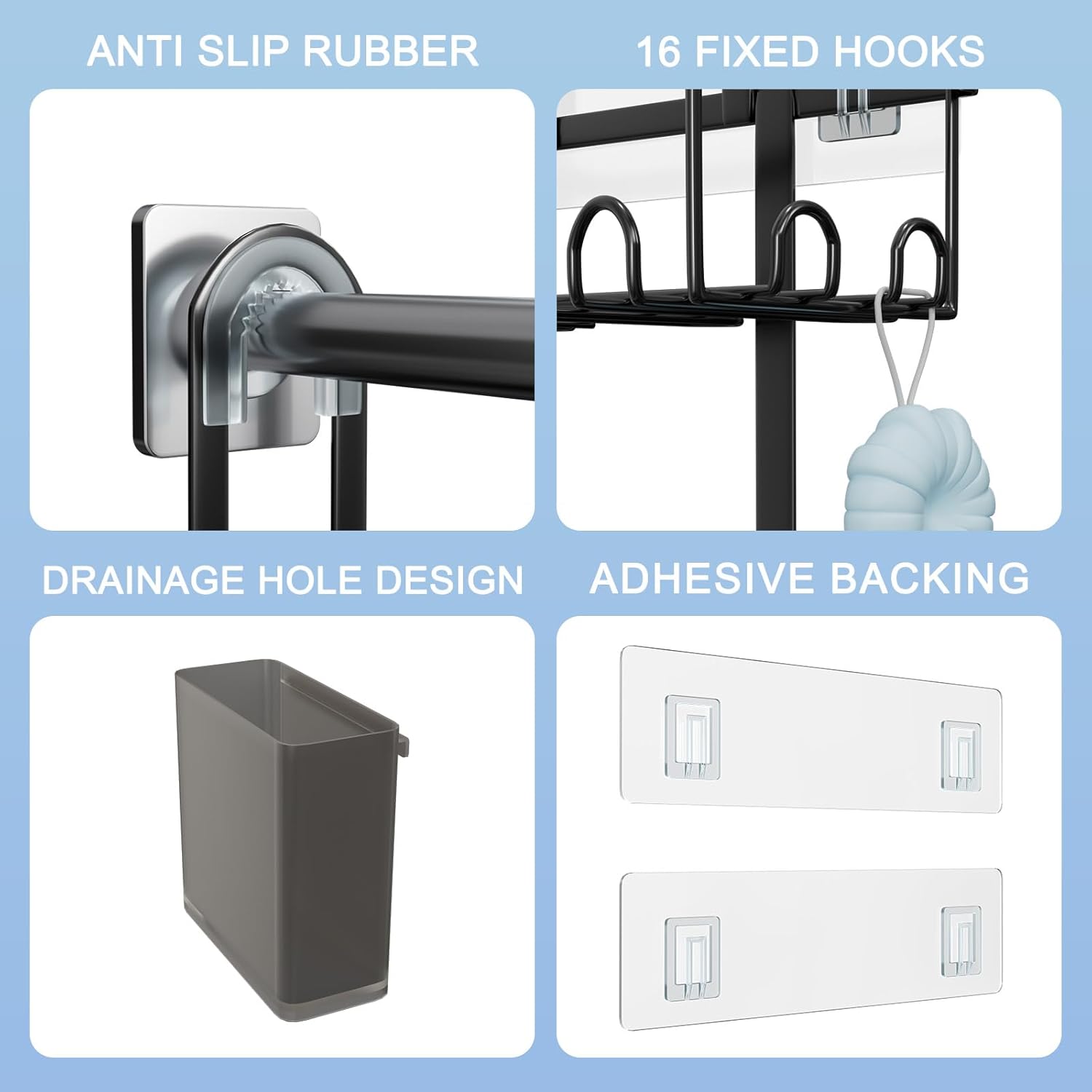Stylish 3-Tier Hanging Shower Caddy for Your Bathroom