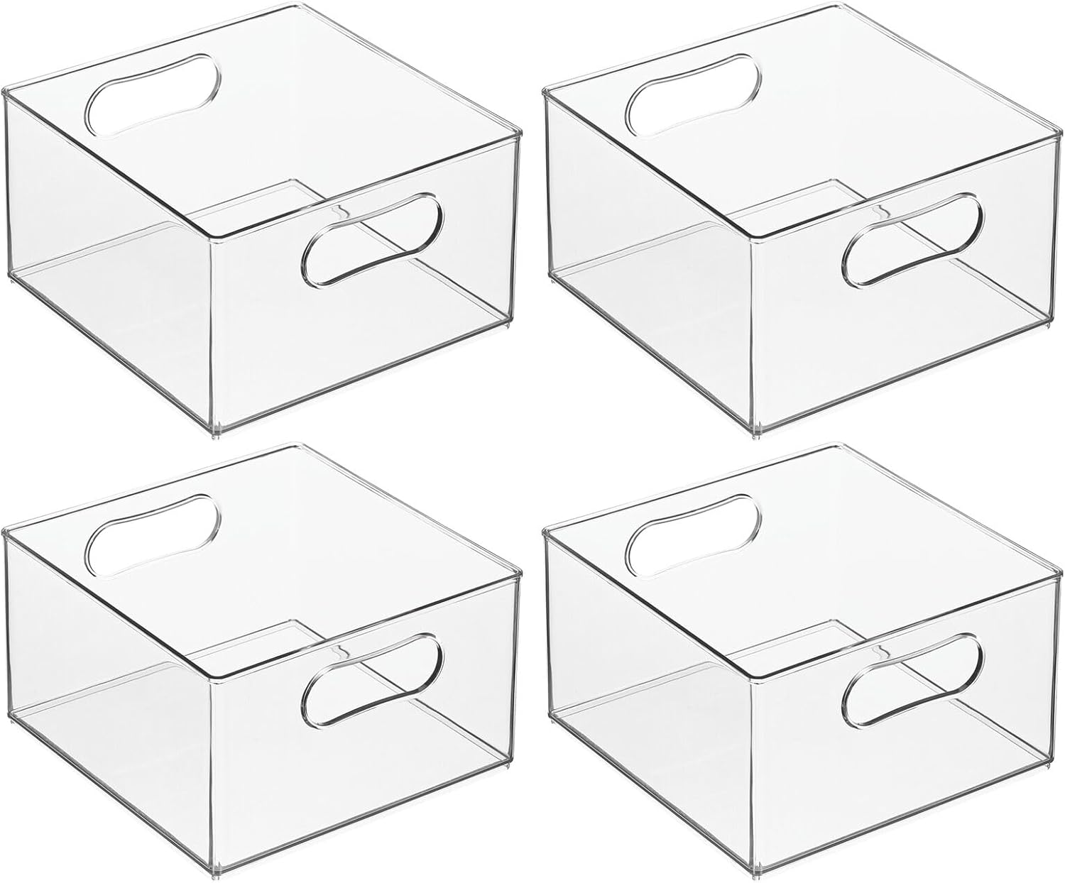 Distinct Deep Plastic Organizer Bin for Bath Kitchen