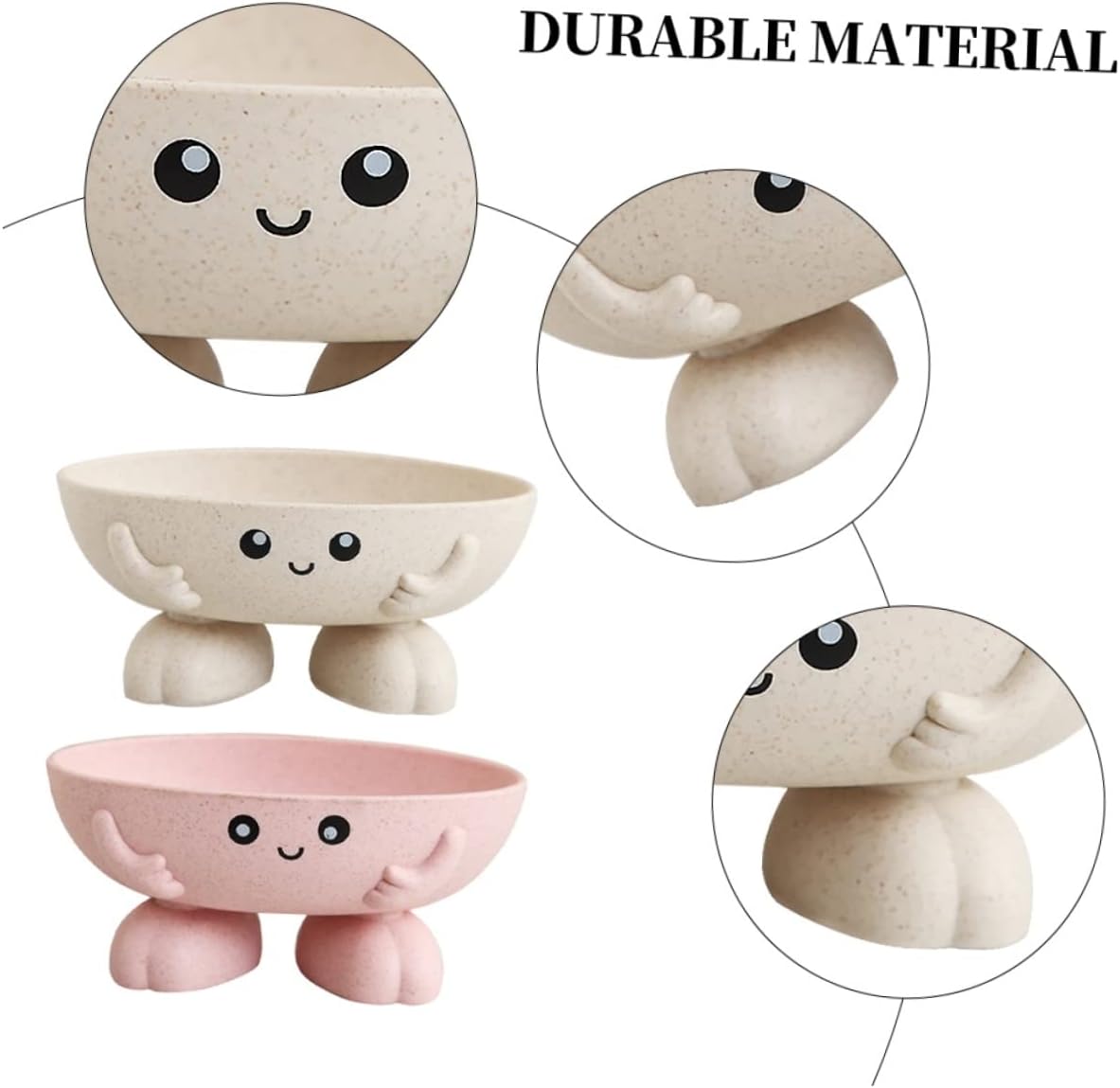 Cute Cartoon Soap Holder Set for Bathroom Kitchen