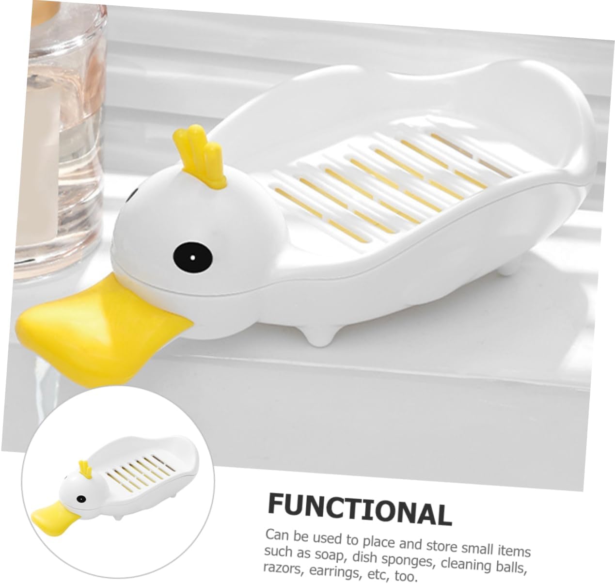 Ciieeo Creative Duck Storage Box White
