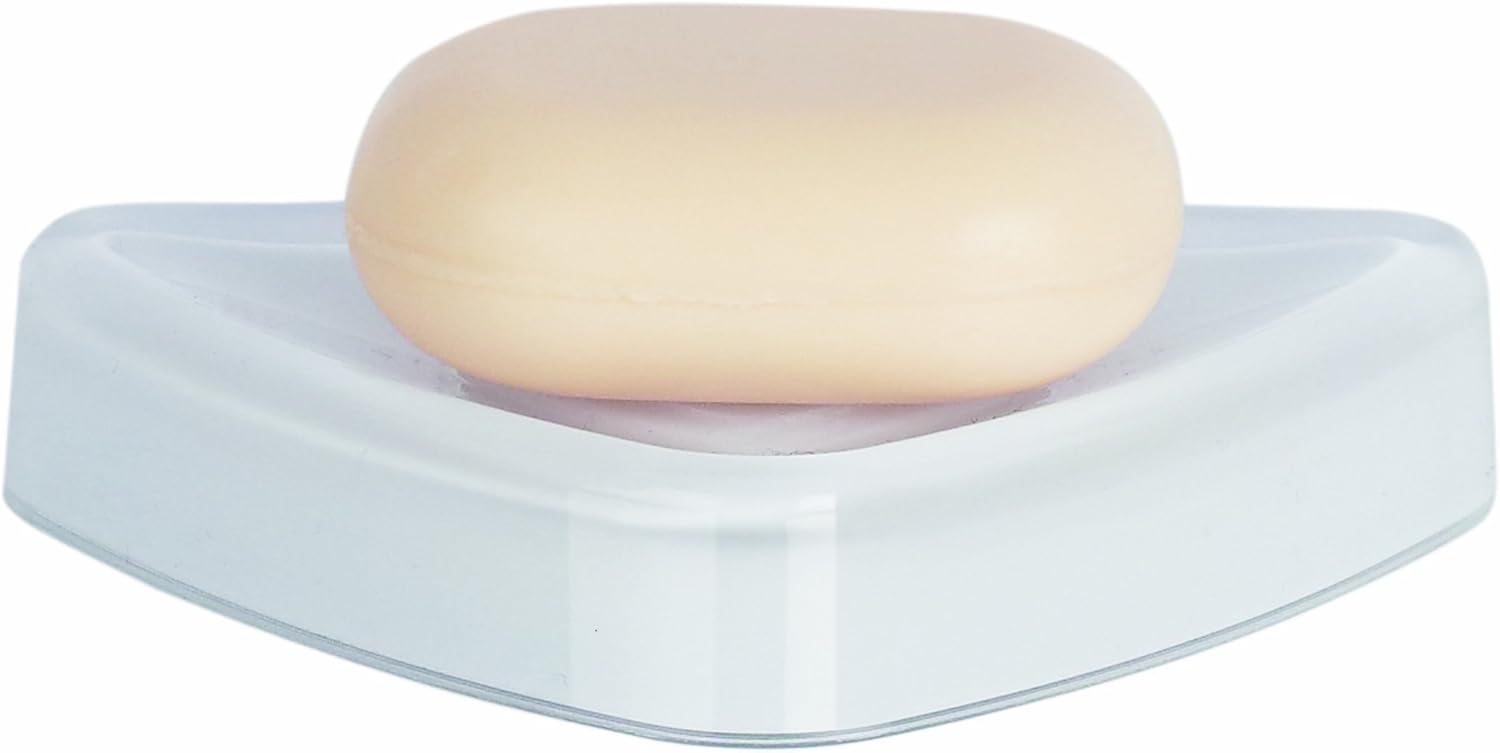 Vivid Acrylic Trix Bar Soap Dish White
