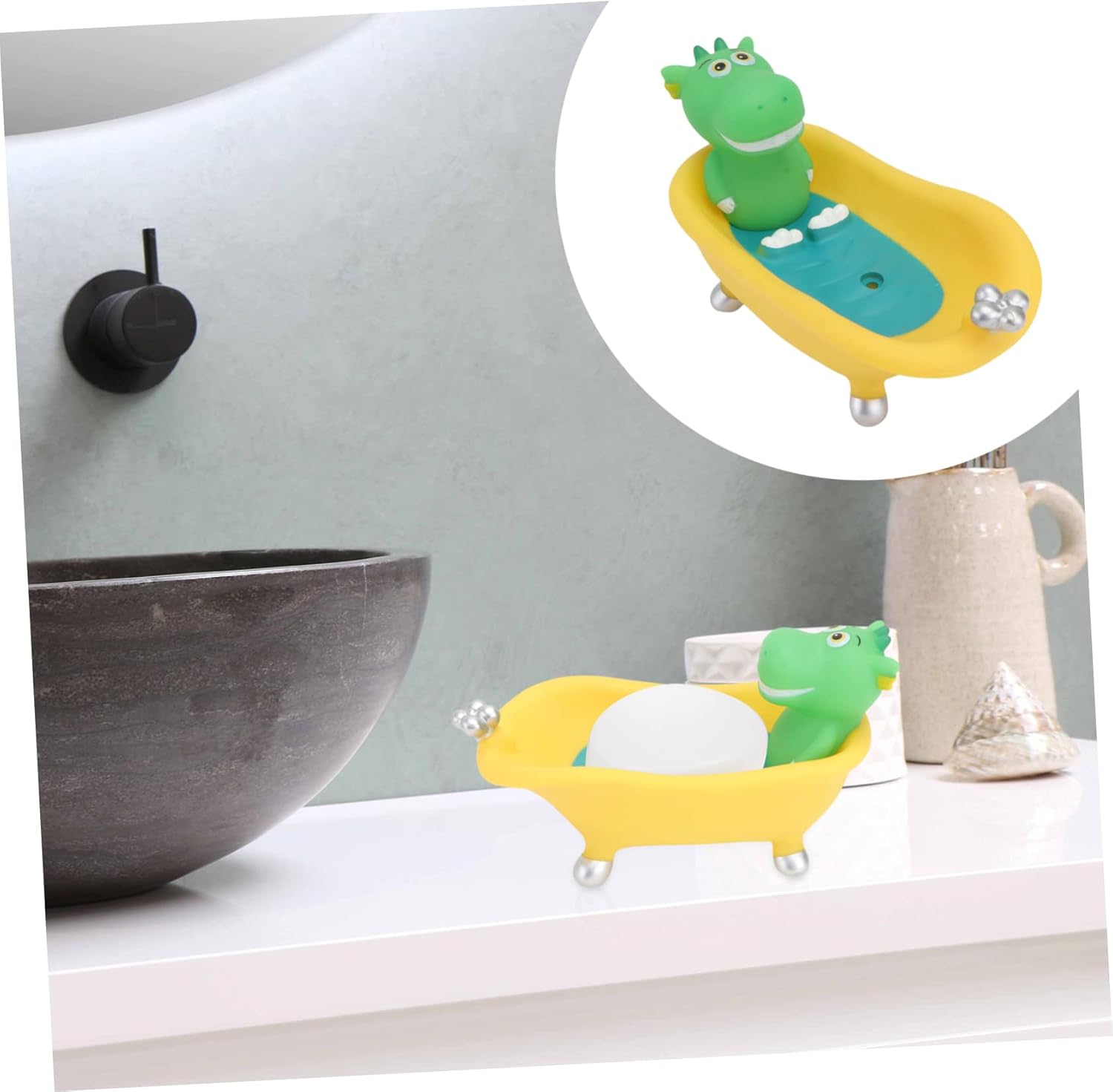 ABOOFAN Cartoon Animal Soap Dish Holder