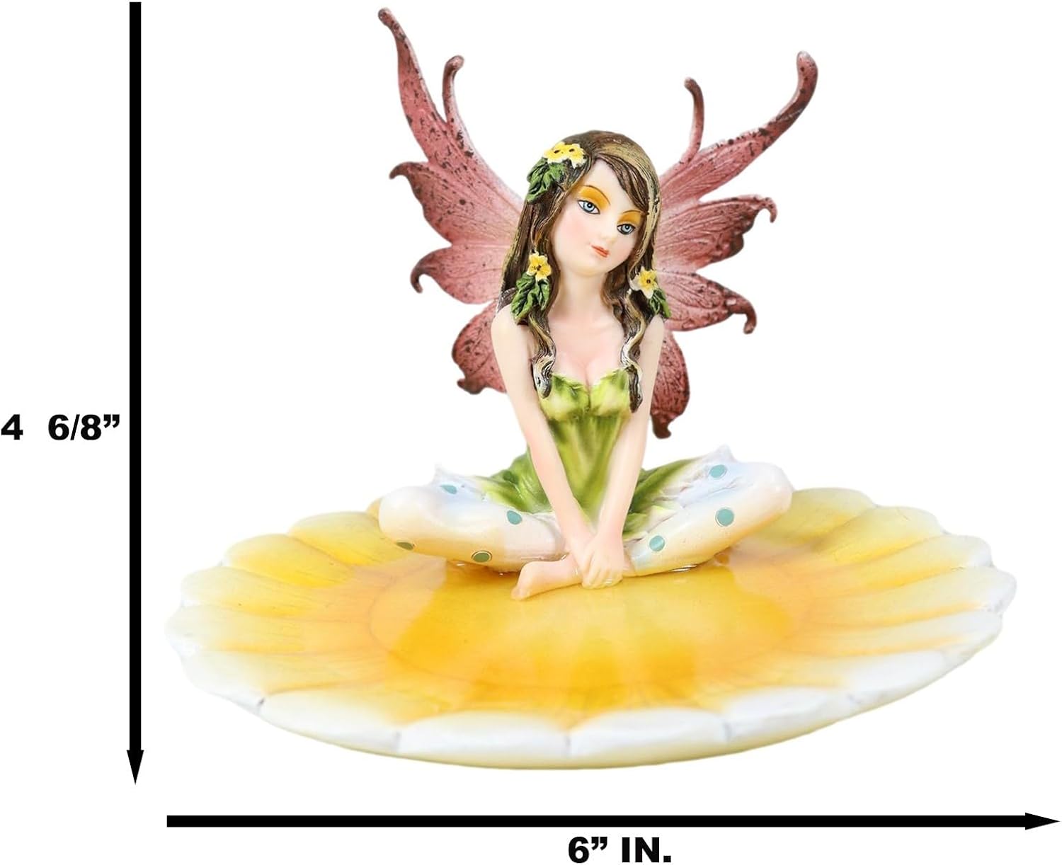 Sunflower Fairy Soap Dish Figurine by Ebros Gift