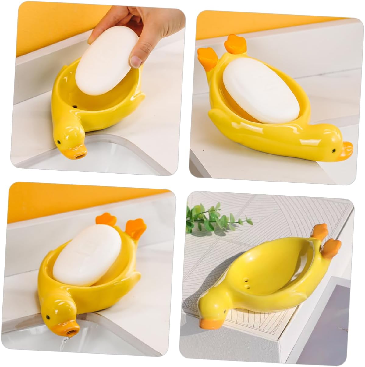 LIFKICH Animal-Design Ceramic Soap Container