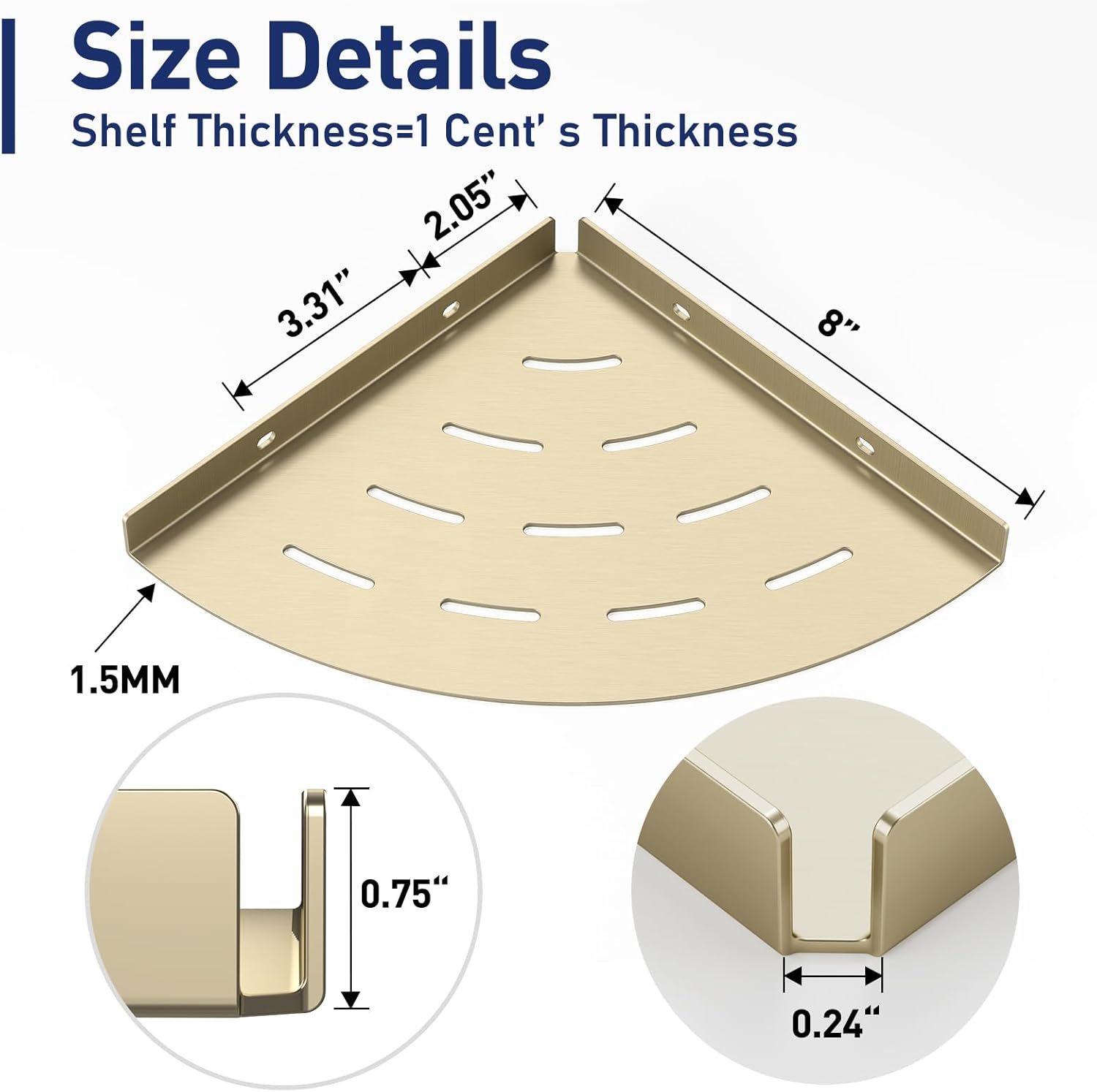2 Pack Corner Shower Shelves
