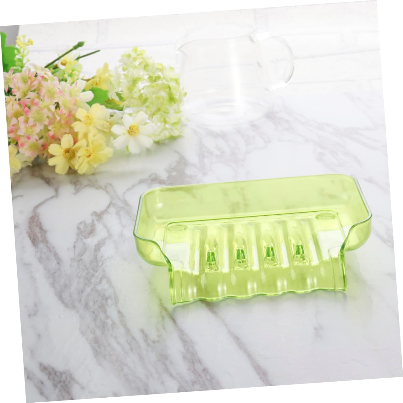 JoinPaya Modern Green Wall-Mountable Soap Dish for Bathrooms