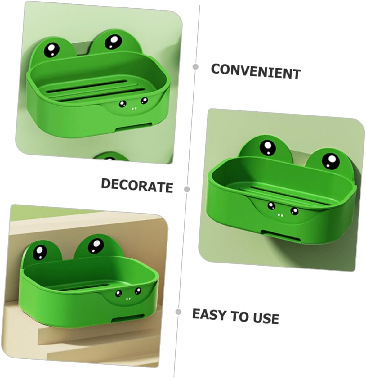 2-Piece Frog Design Soap Dish Holder