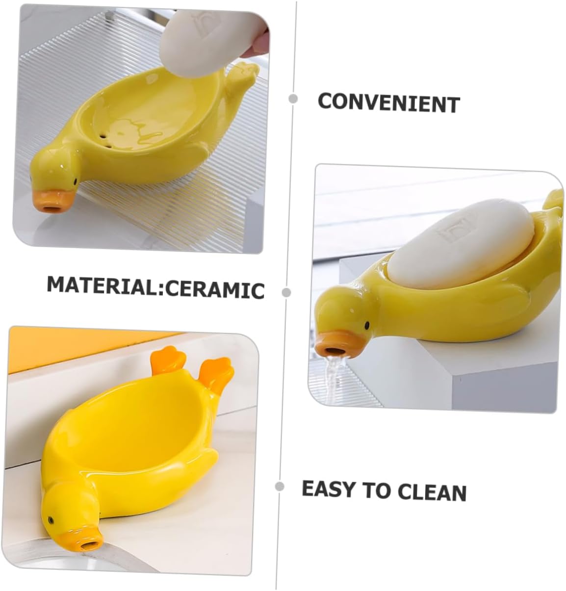 Duck-Shape Ceramic Soap Dish