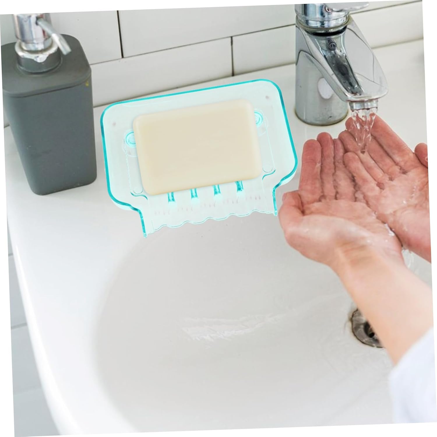 Fixoshee Green Cup Kitchen Bath Soap Holder