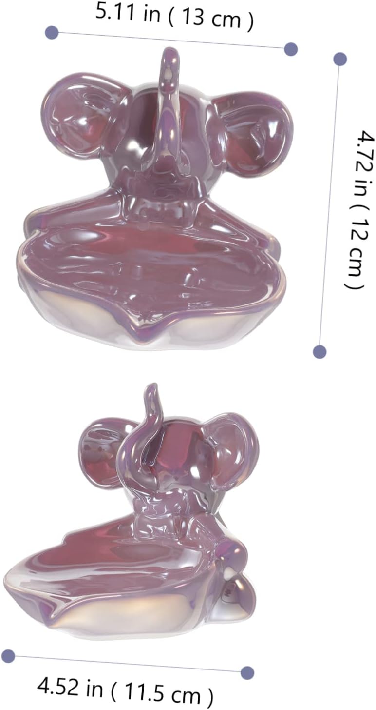 Elephant Ceramic Soap Tray - Durable Elegant Design for Home Kitchen