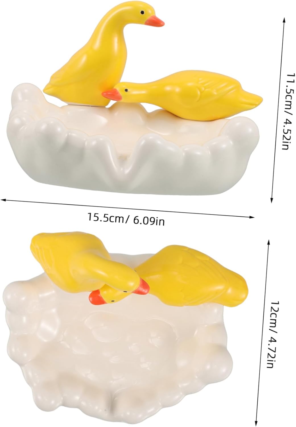 BUGUUYO Cute Duck Soap Dish for RV Bathroom Storage
