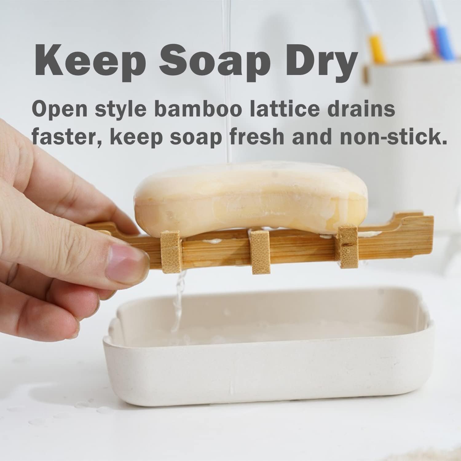 Bamboo Wood Soap Dish Holder