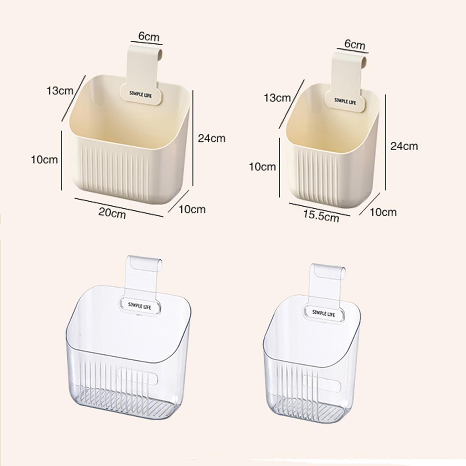 3-Piece Hanging Shower Basket Caddy Portable Wall Storage Organizer