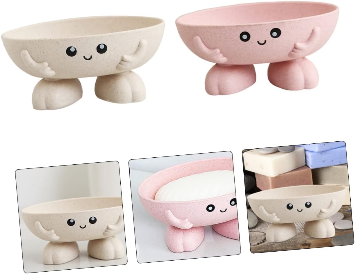 Luxshiny 2-Piece Cartoon Soap Holders