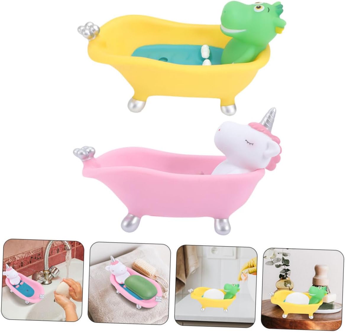 2pc Cute Cartoon Animal Soap Holder
