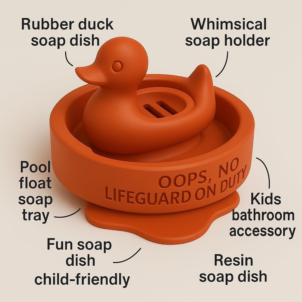 Adorable Lifeguard Duck Soap Dish