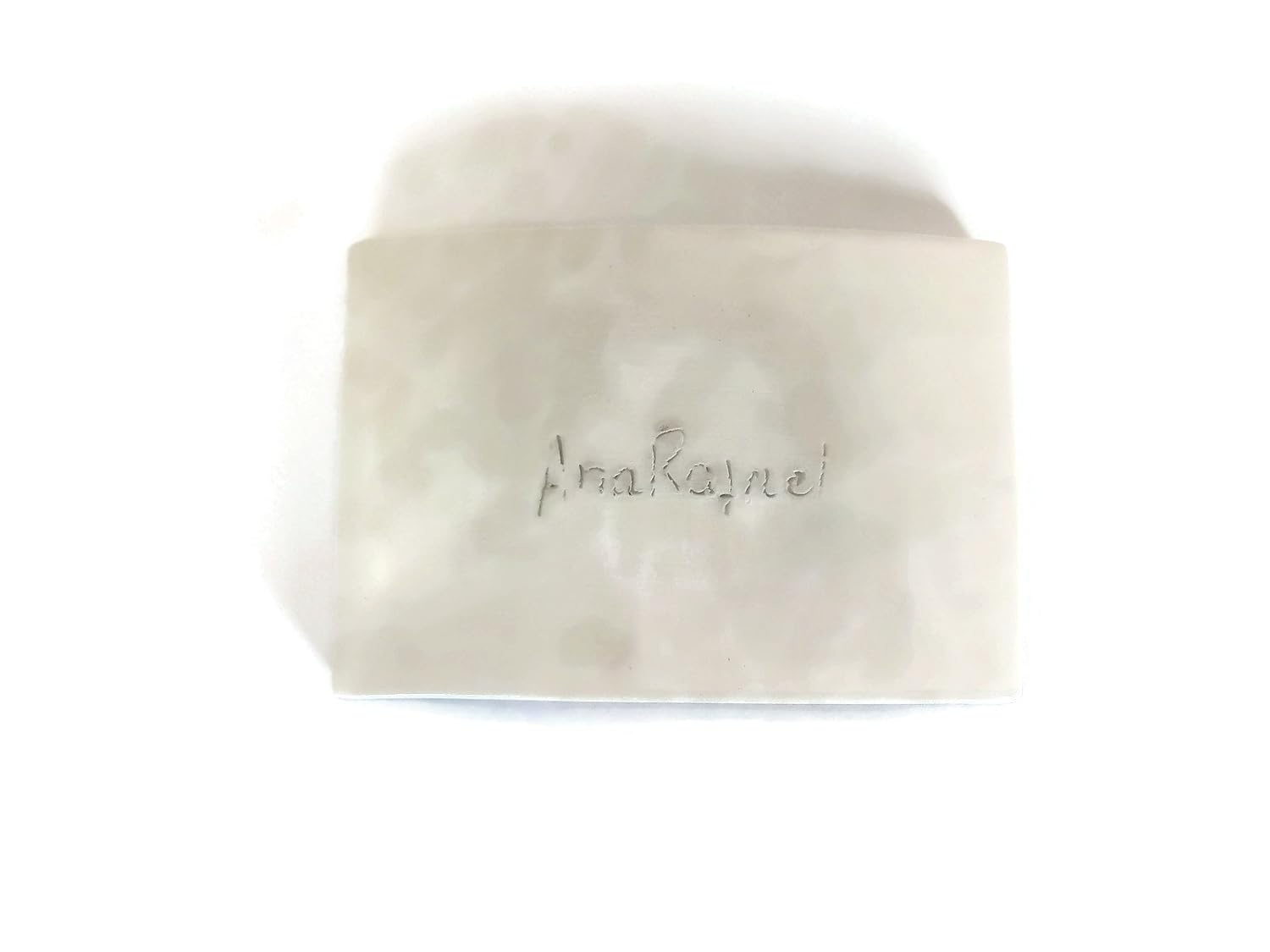 Dark Green Handmade Soap Dish Ceramic Minimalist Rectangle