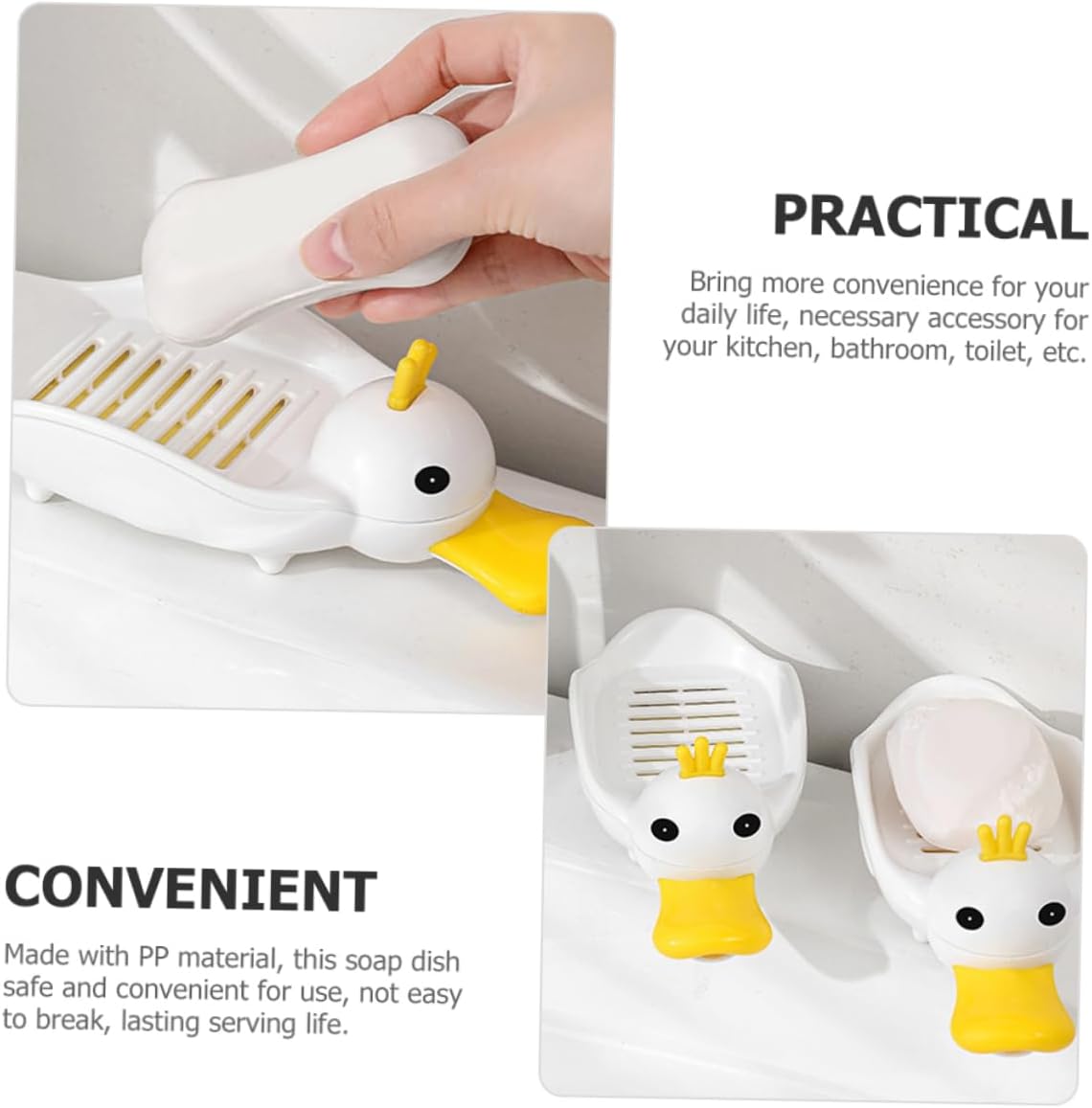 MUCKLILY Cute Cartoon Duck Soap Holder