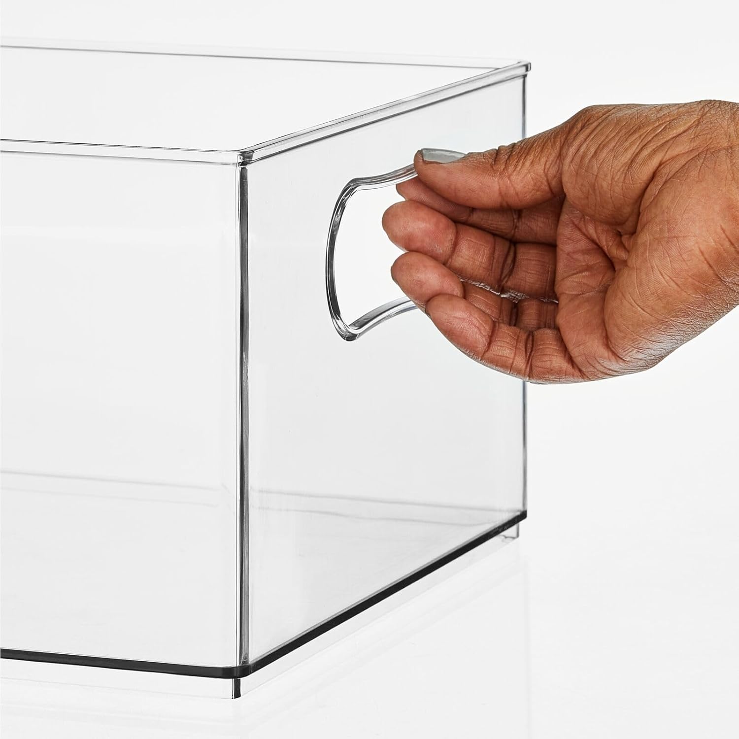 mDesign Deep Plastic Stackable Storage Organizer Bin for Bath