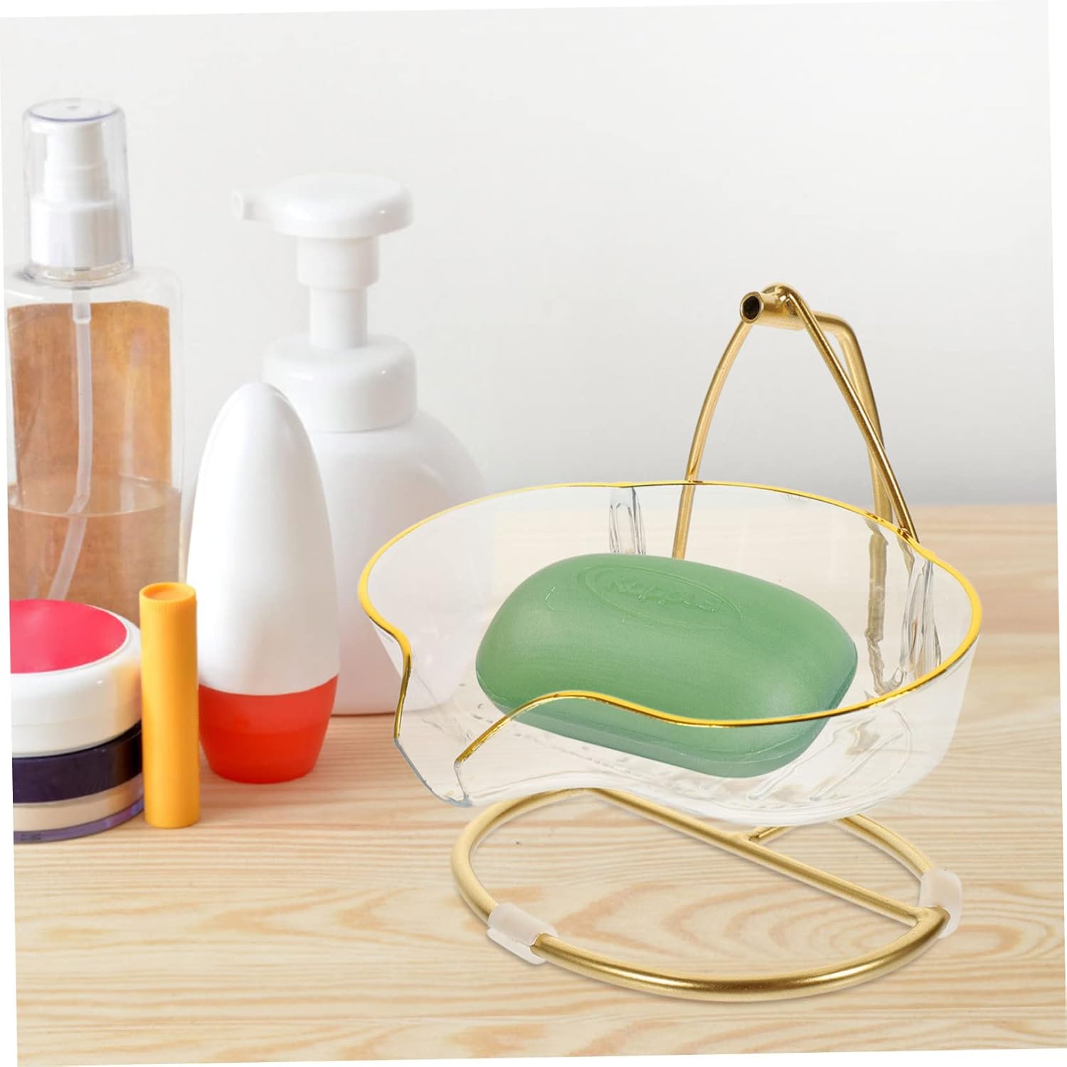 LIFKOME Countertop Soap Holder Draining Stylish for BATHrooms