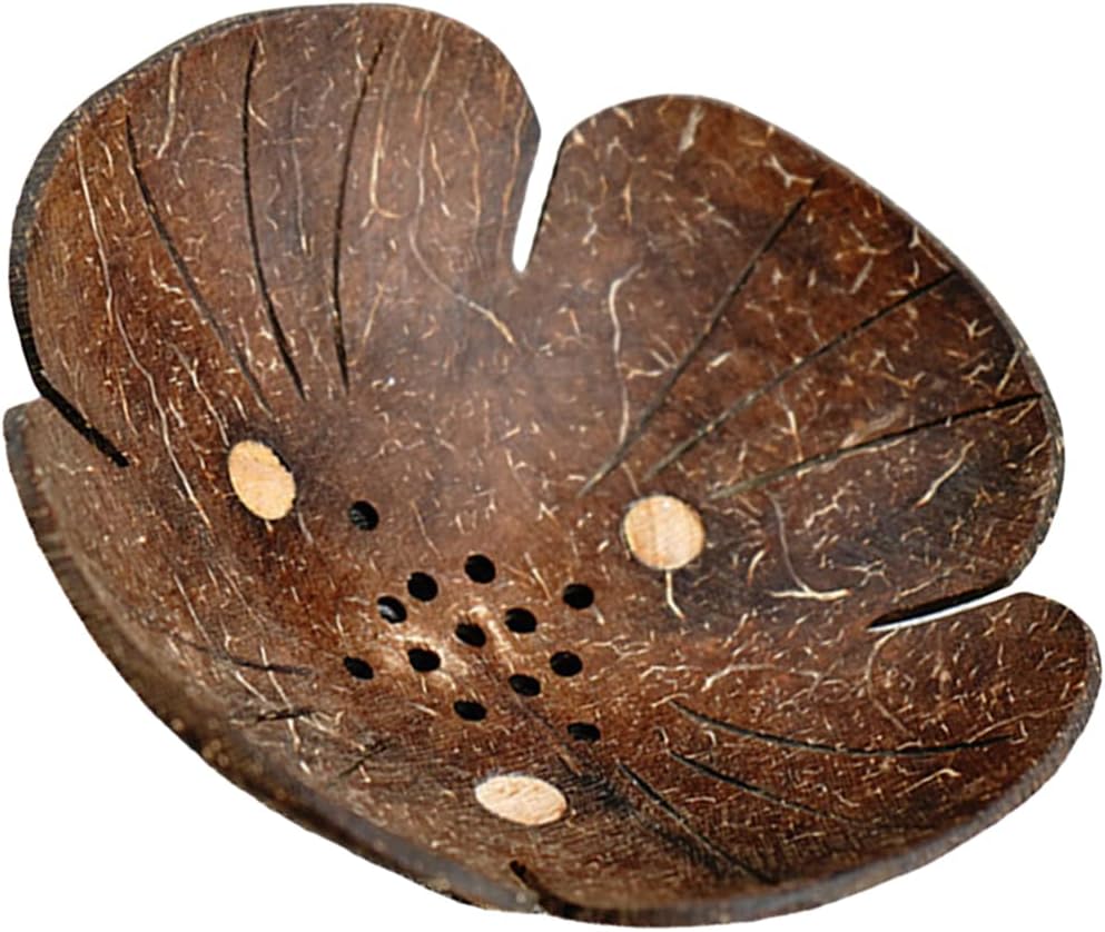 Eco-Friendly Coconut Shell Flower-Shape Soap Dish