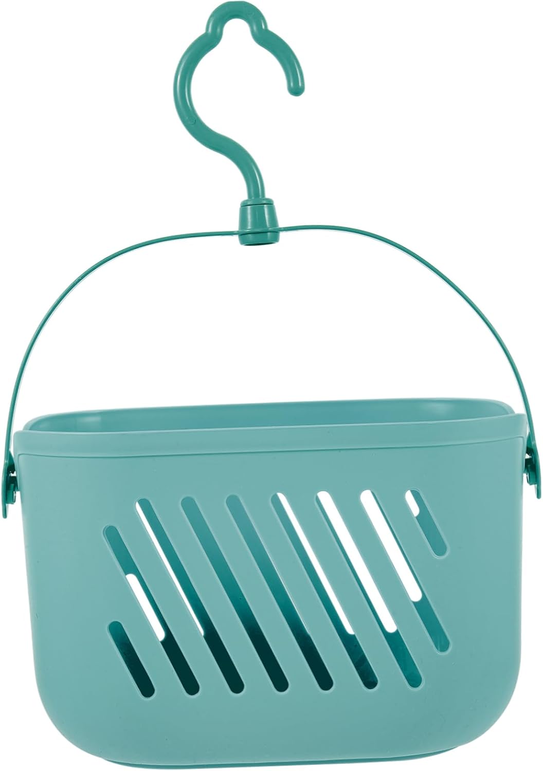 FonDotin Hanging Shower Basket Organizer with Blue Hook for Bathroom Storage