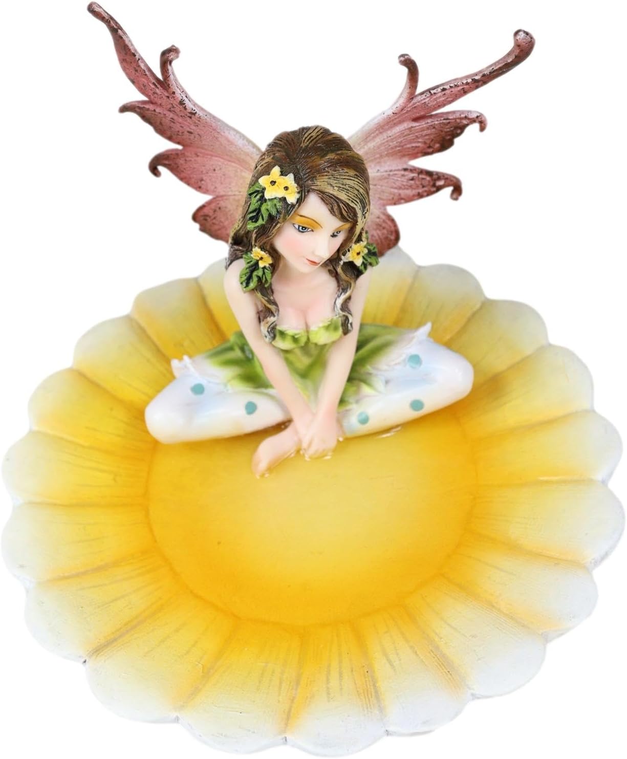 Sunflower Fairy Soap Dish Figurine by Ebros Gift