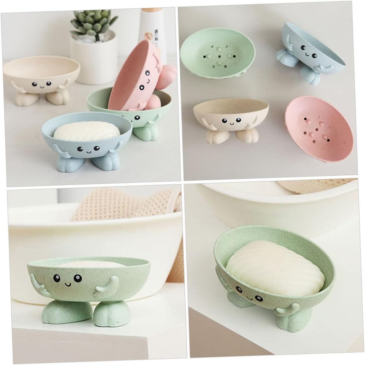 Adorable 2-Pack Soap Storage Trays