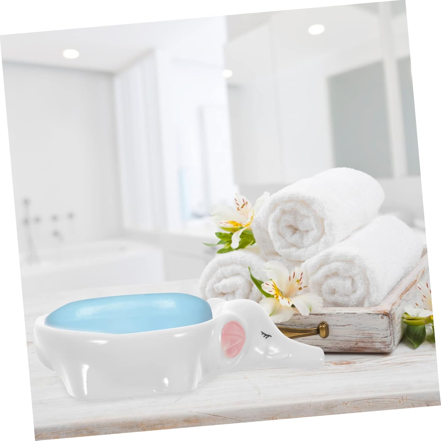 Cartoon Elephant Self-Draining Soap Dish