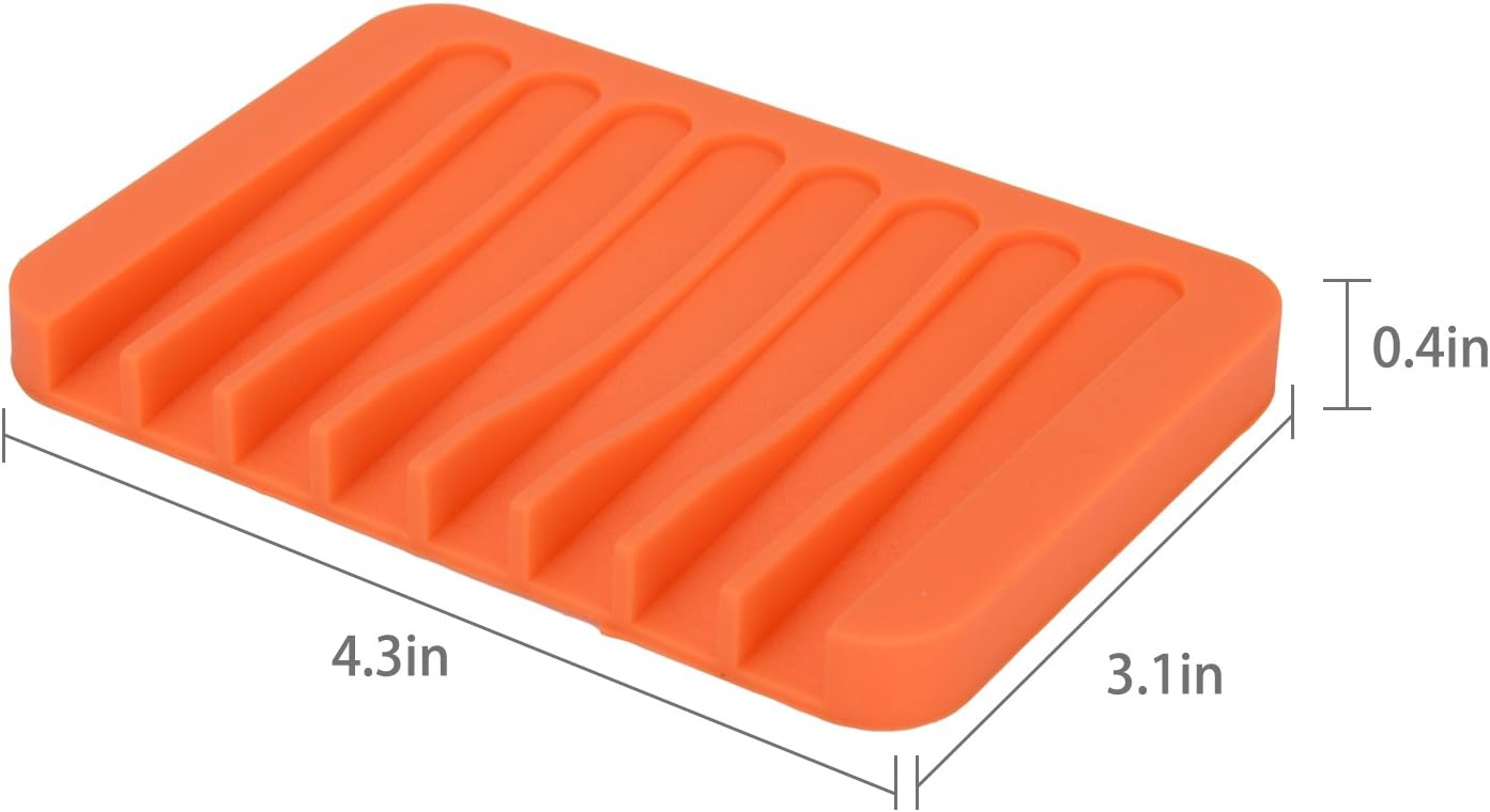 Vibrant silicone soap dish set for bathroom