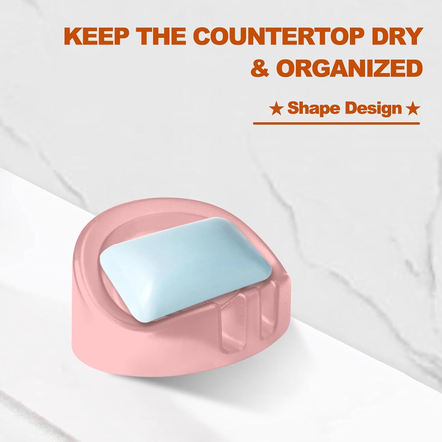 Axezoom Self Draining Soap Dishes 2-Pack Pink