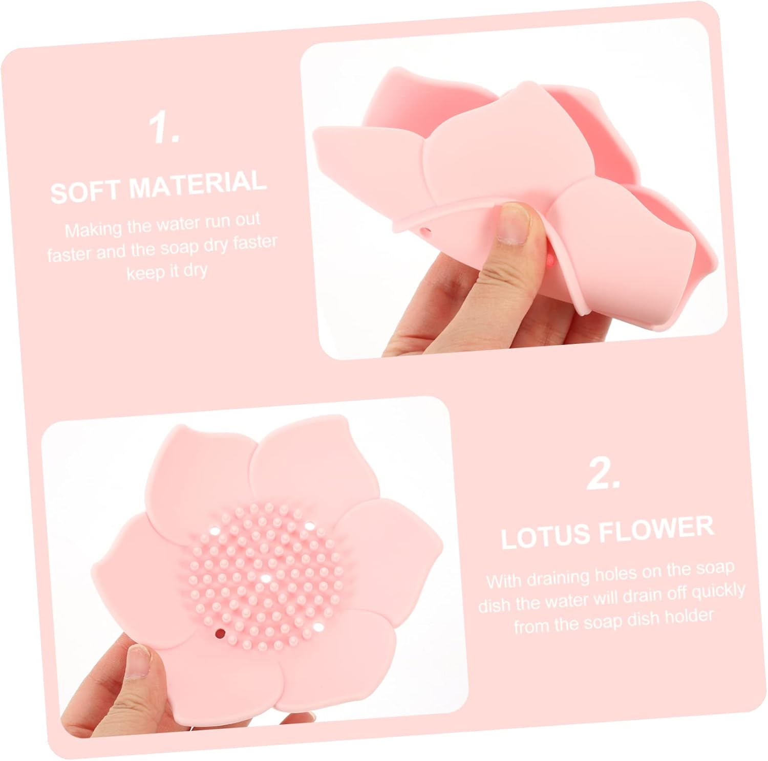 Alipis Flower Shape Soap Dish Silicone Holder