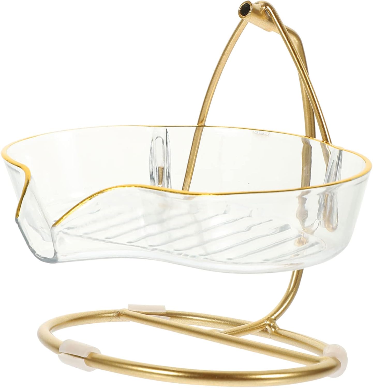 Magiclulu Transparent Dish with Iron Rack Decorative Organizer