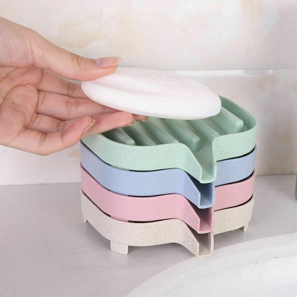 Compact Durable 2-Piece Bathroom Soap Dish Storage Rack