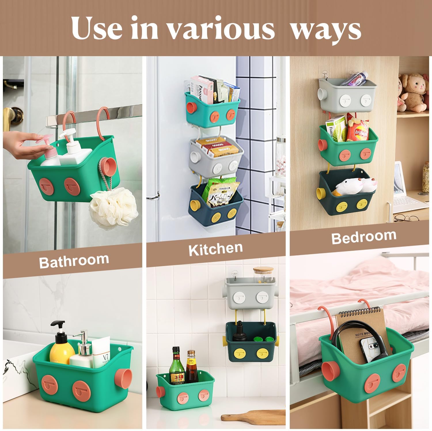 Robotic Bath Toy Organizer 6-Pack