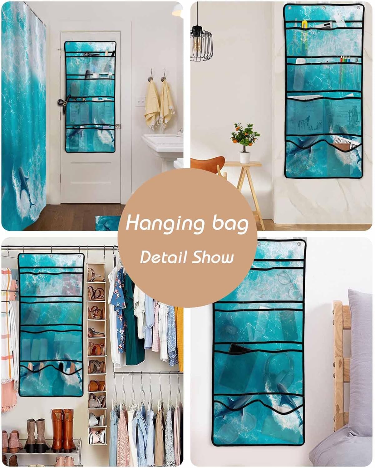 ZFUNCING Mesh Bath Organizer - Waterproof Stylish Durable
