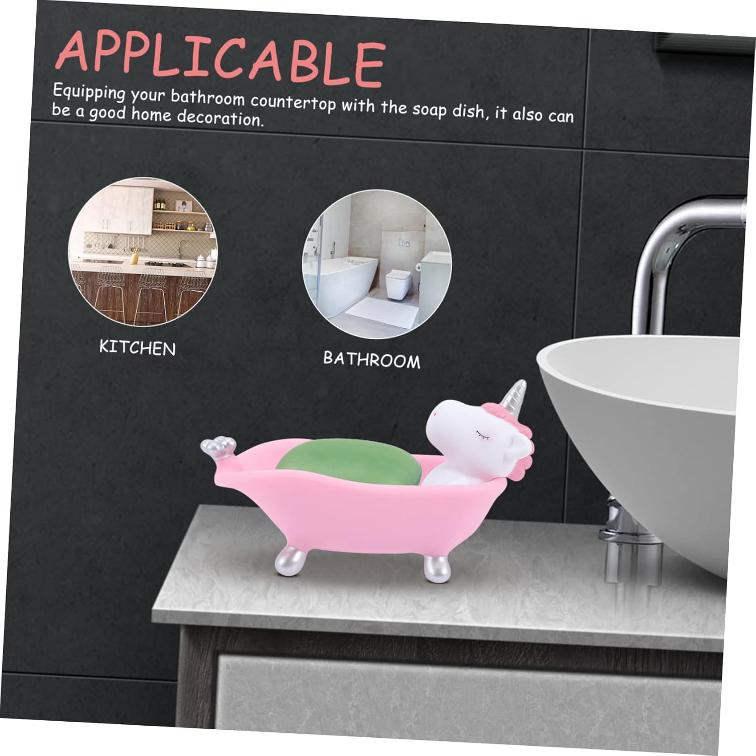 Cartoon Unicorn Mini-Size Soap Dish
