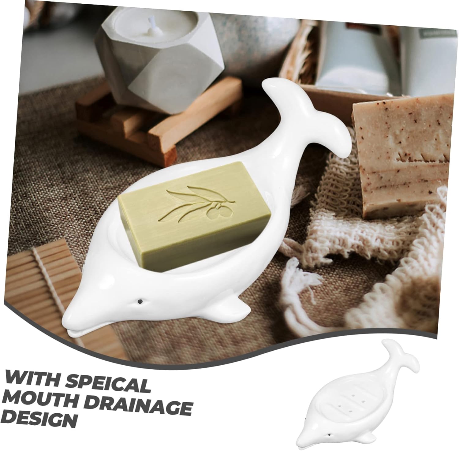 Unique Ceramic Soap Drainer Dog Animal