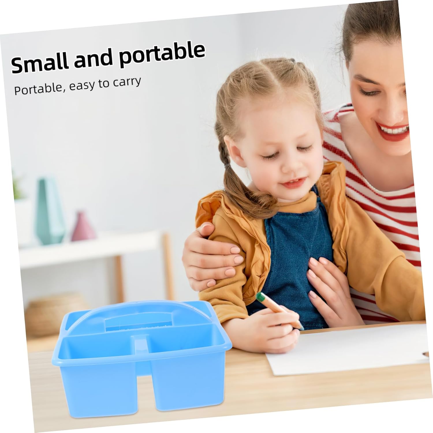 LAPYAPPE Classroom Storage with Handle Organizer 1