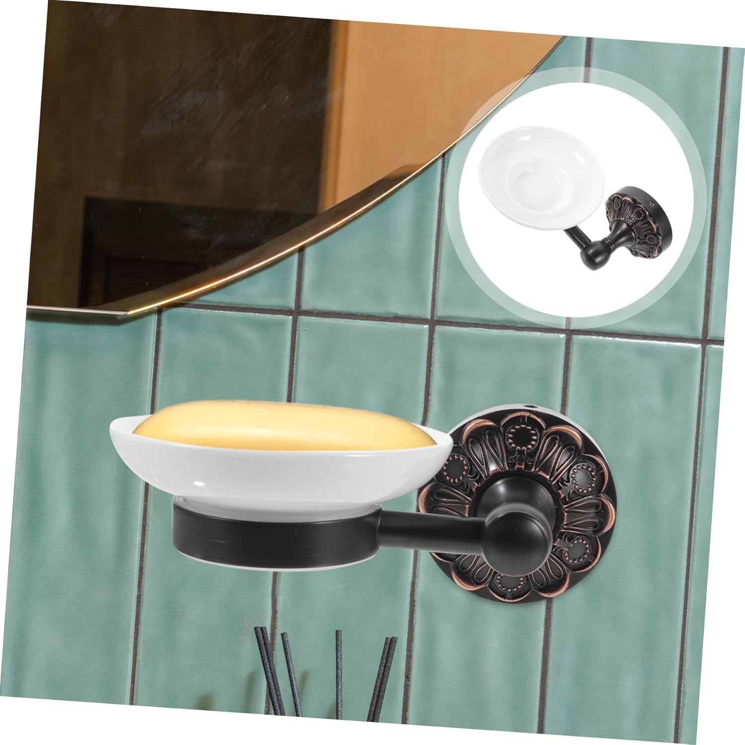 STOBAZA Wall Mount Soap Dish Holder with Antique Copper Finish