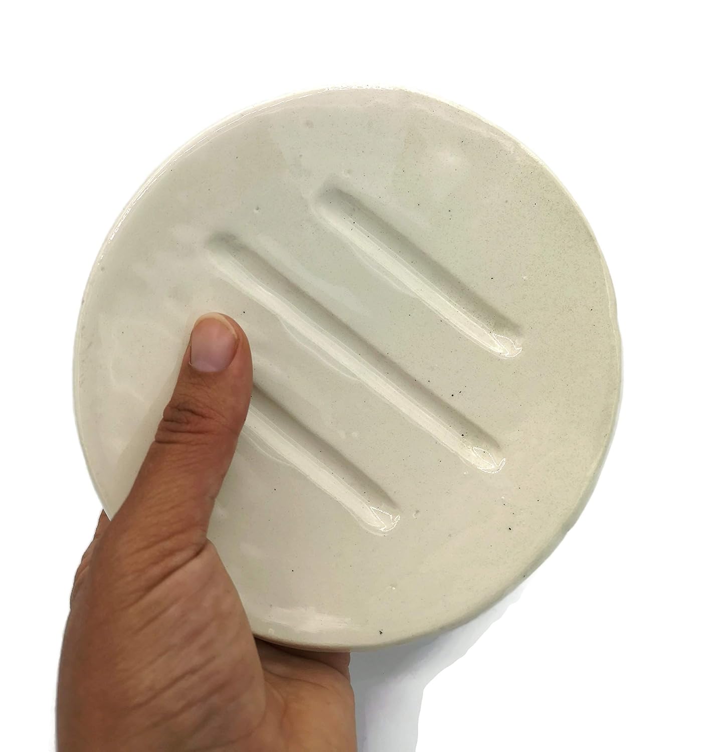 Handmade Multi-Layer Ceramic White Bar Soap Dish