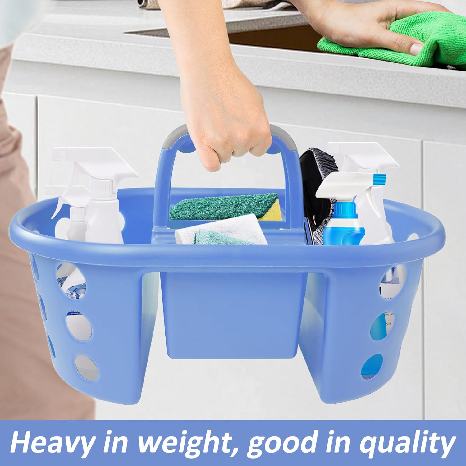 SimplyKleen 2-Piece Jumbo Shower Caddy with Handle