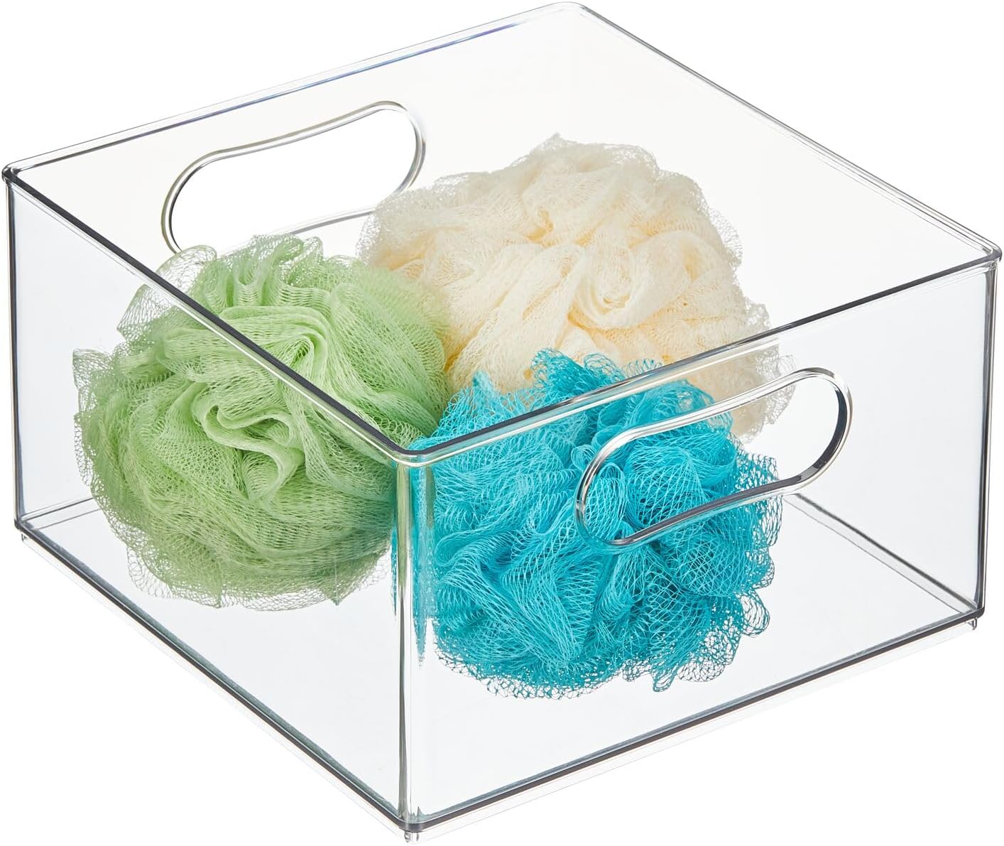 Distinct Deep Plastic Organizer Bin for Bath Kitchen