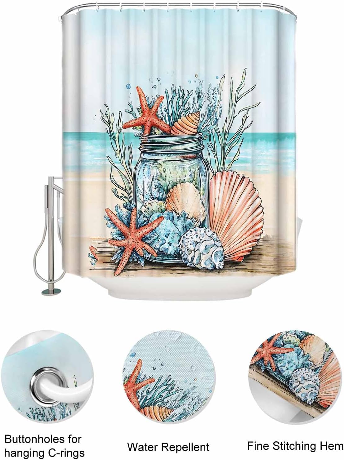 Easy Install Mesh Shower Organizer Waterproof 10-Pocket caddies